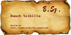 Basch Szibilla névjegykártya